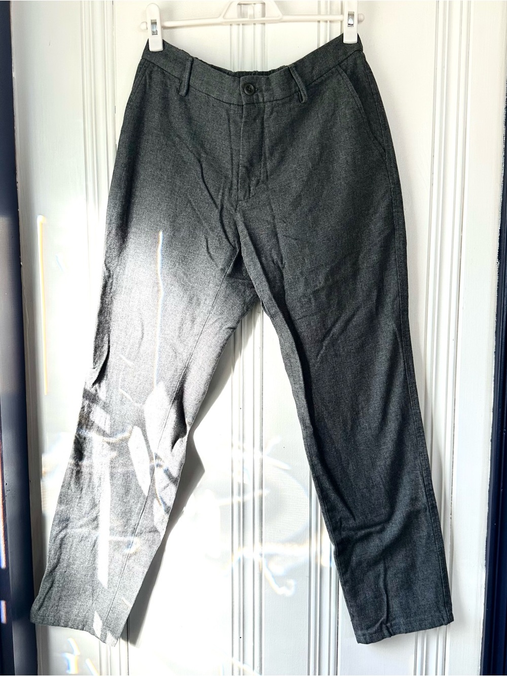 Massimo Dutti Slim Fit Gray Textured Trousers - size 32 - Picture 7 of 7